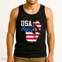 New Usa Map Now Featuring Canada And Greenland Funny Tank Top thumb 3