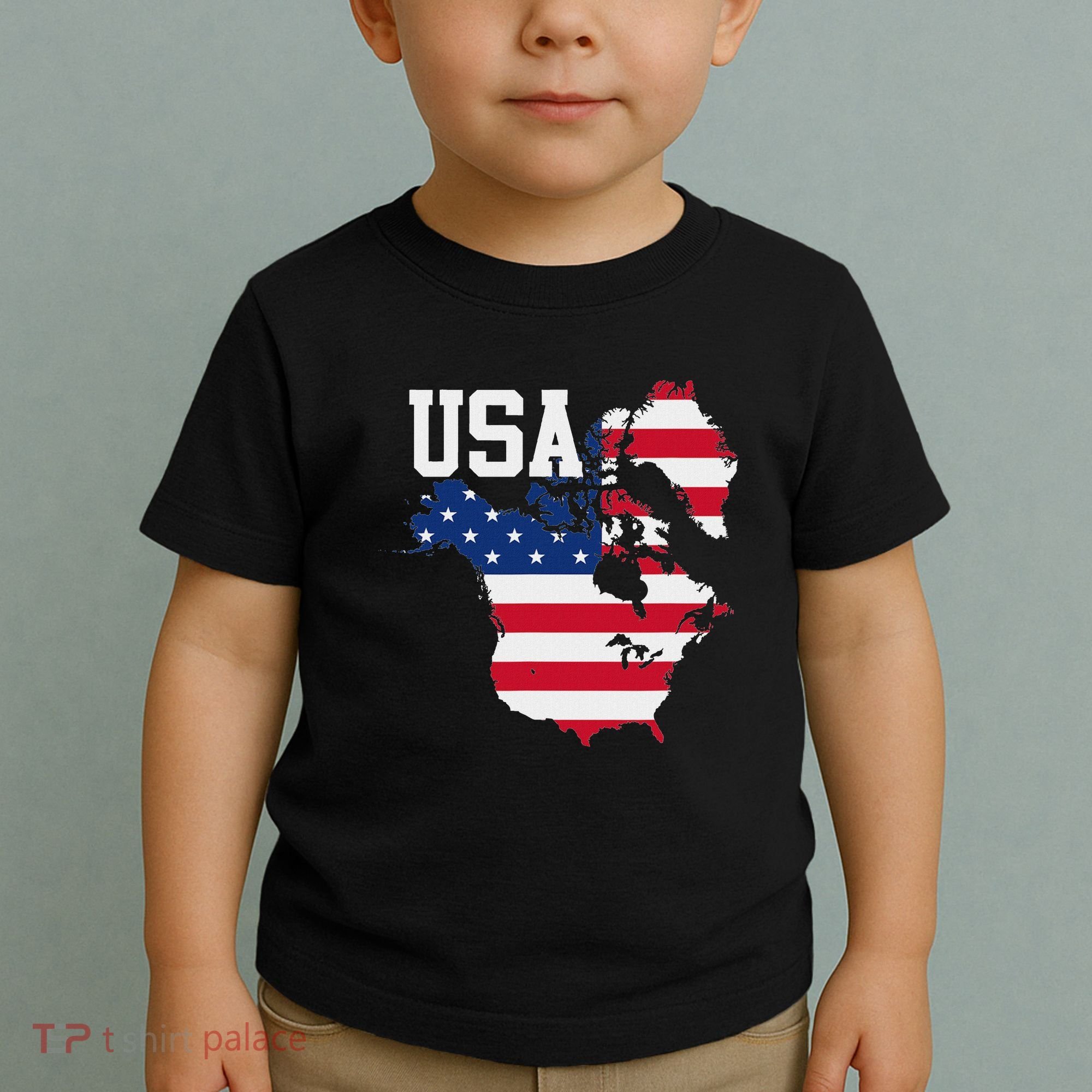 New Usa Map Now Featuring Canada And Greenland Funny Toddler T-Shirt