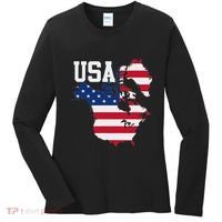 New Usa Map Now Featuring Canada And Greenland Funny Women's Long Sleeve Shirt thumb 0