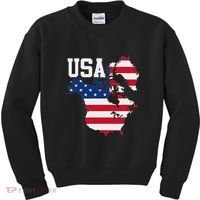 New Usa Map Now Featuring Canada And Greenland Funny Kids Sweatshirt thumb 0