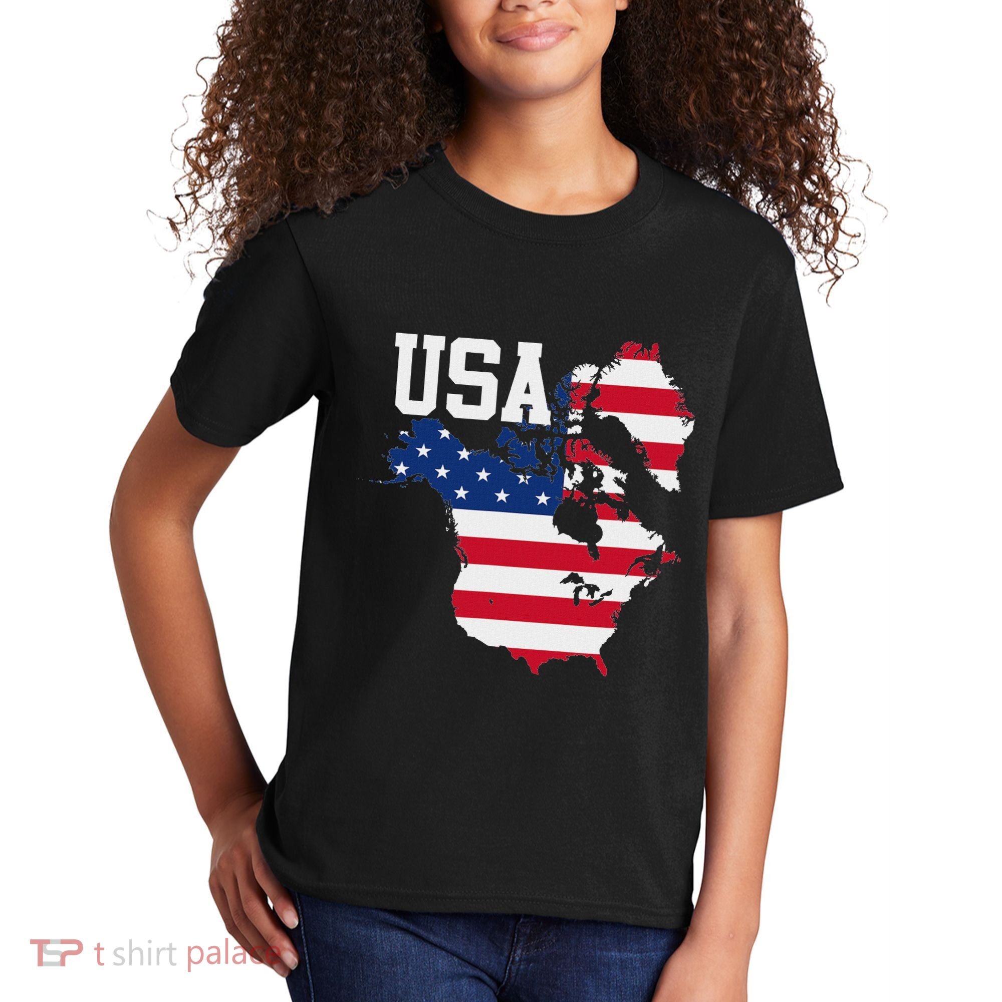 New Usa Map Now Featuring Canada And Greenland Funny Kids T-Shirt