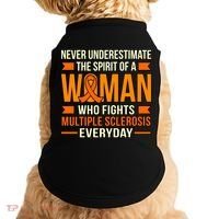 Never Underestimate Multiple Sclerosis Awareness Graphic Gift Doggie Tank thumb 0