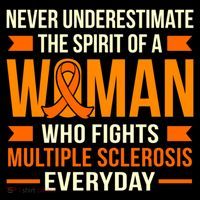 Never Underestimate Multiple Sclerosis Awareness Graphic Gift Doggie Tank thumb 4