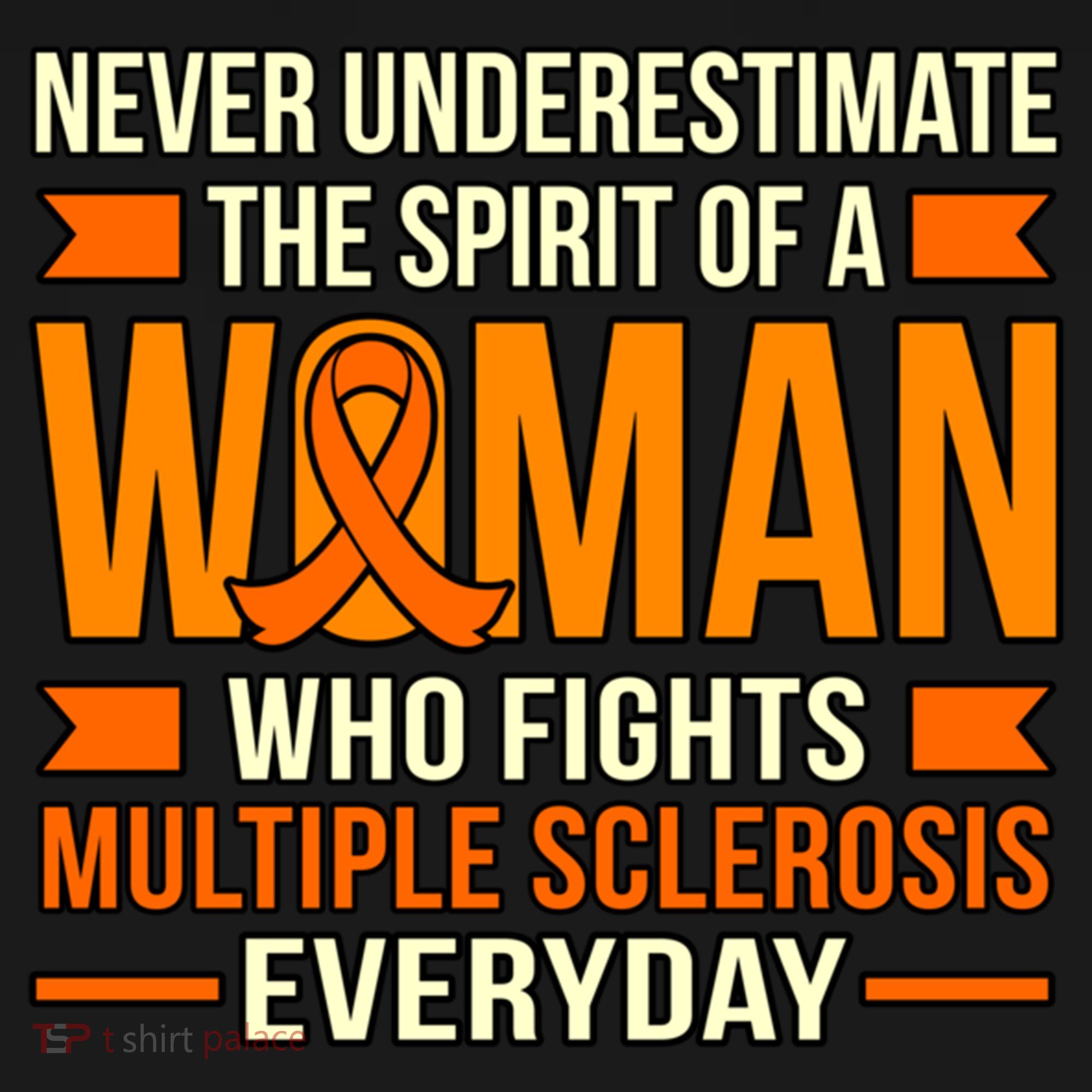 Never Underestimate Multiple Sclerosis Awareness Graphic Gift Pajama Set
