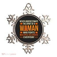 Never Underestimate Multiple Sclerosis Awareness Graphic Gift Ornament thumb 0