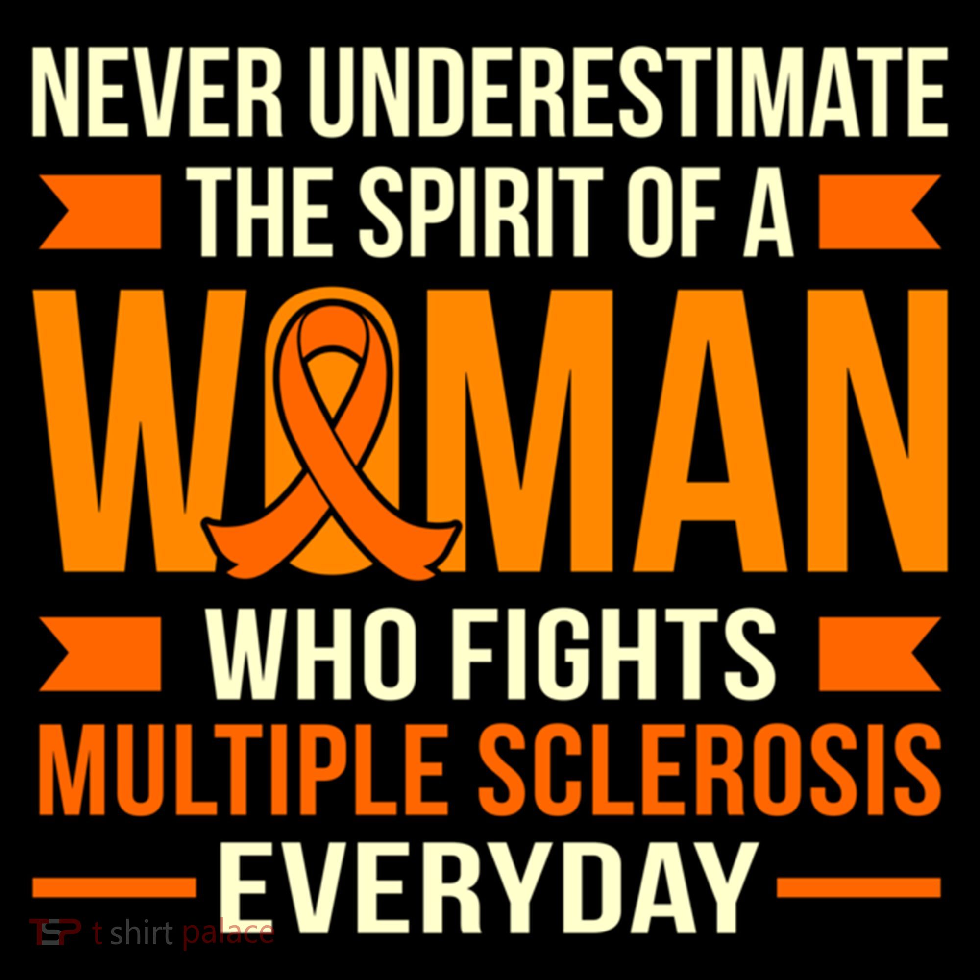 Never Underestimate Multiple Sclerosis Awareness Graphic Gift Ornament