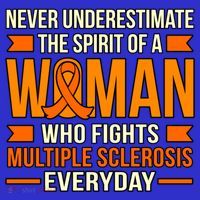 Never Underestimate Multiple Sclerosis Awareness Graphic Gift Tumbler thumb 3
