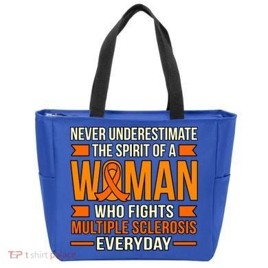 Never Underestimate Multiple Sclerosis Awareness Graphic Gift Tote Bag