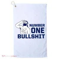 Number One Bullshit Funny Golf Towel thumb 0