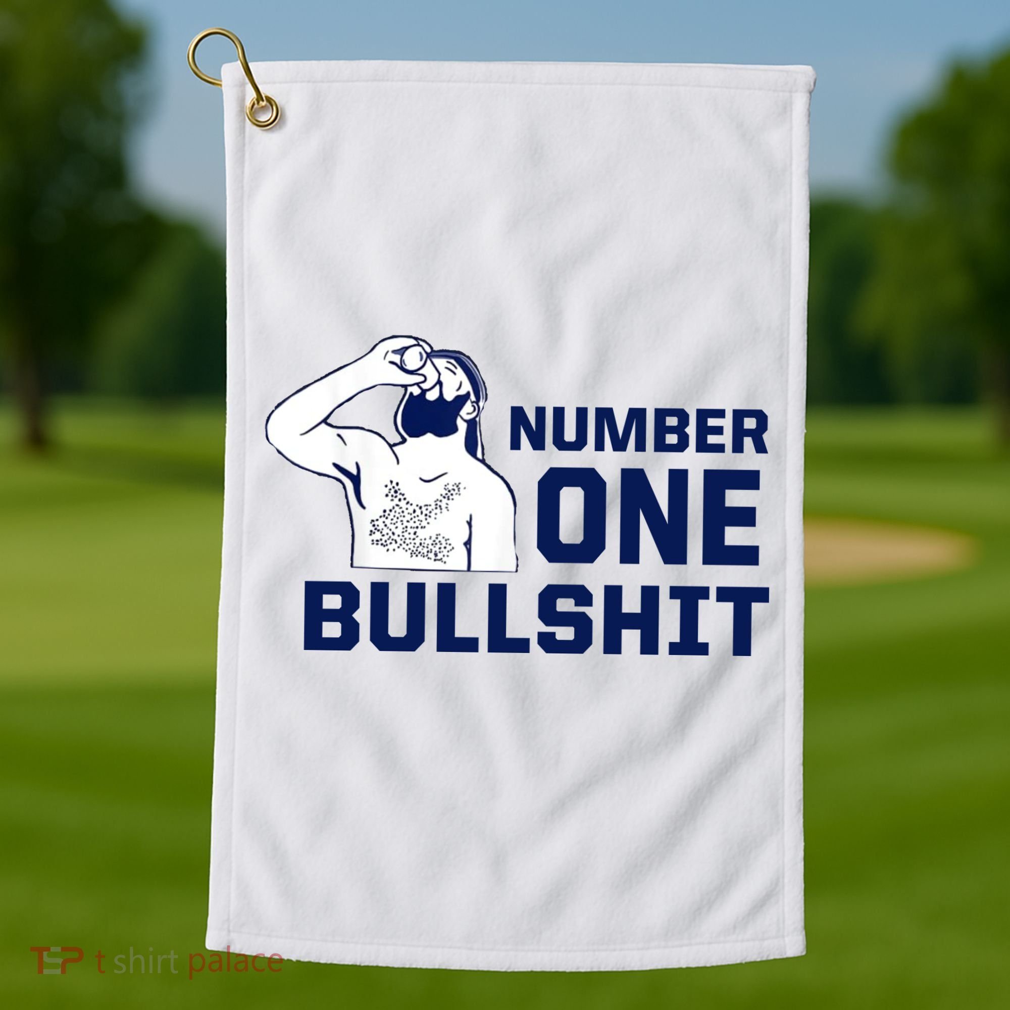 Number One Bullshit Funny Golf Towel