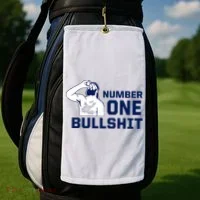 Number One Bullshit Funny Golf Towel thumb 2