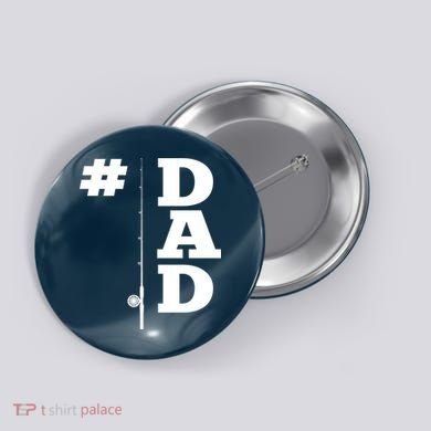 Number One Fishing Dad  Button
