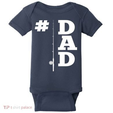 Number One Fishing Dad  Baby Bodysuit