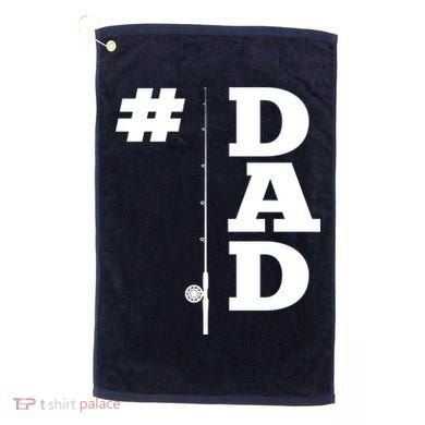 Number One Fishing Dad  Golf Towel