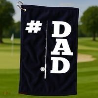 Number One Fishing Dad  Golf Towel thumb 1