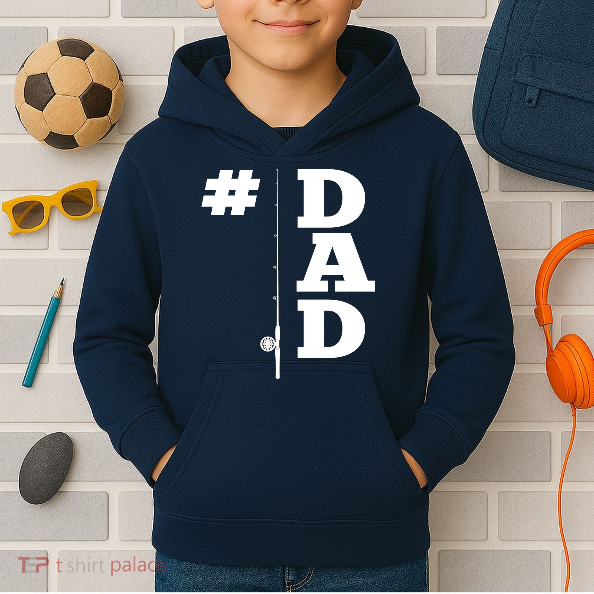 Number One Fishing Dad  Kids Hoodie
