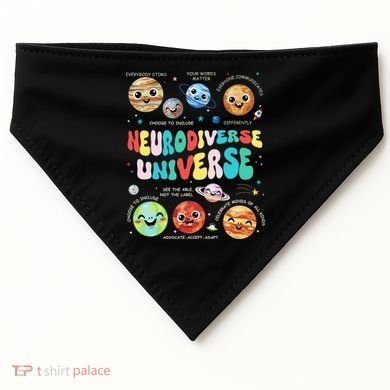 Neurodiverse Universe Neurodiversity Autism Awareness USA-Made Doggie Bandana