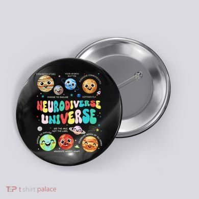 Neurodiverse Universe Neurodiversity Autism Awareness Button