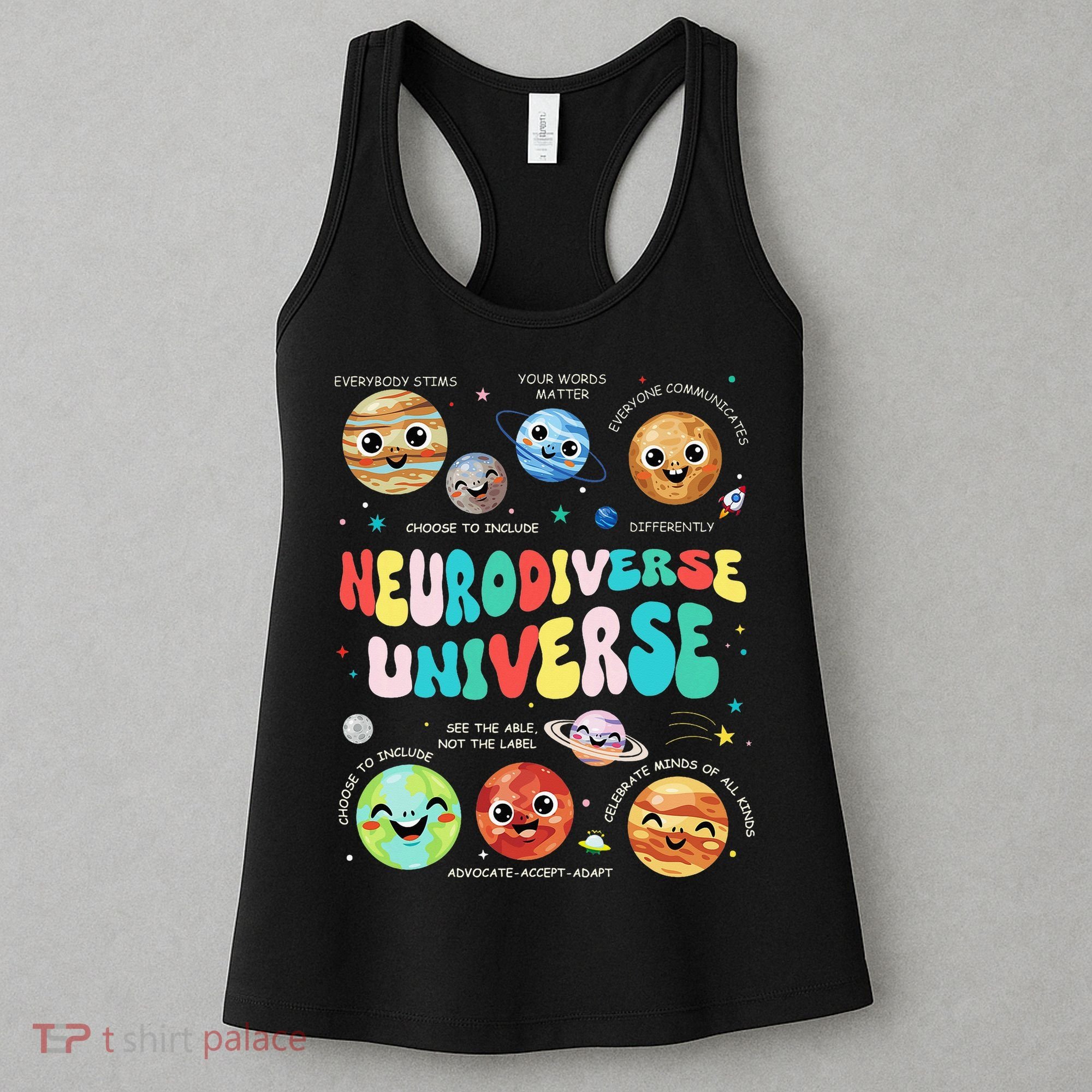 Neurodiverse Universe Neurodiversity Autism Awareness Women's Tank Top