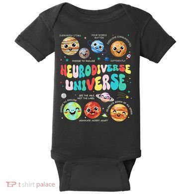 Neurodiverse Universe Neurodiversity Autism Awareness Baby Bodysuit