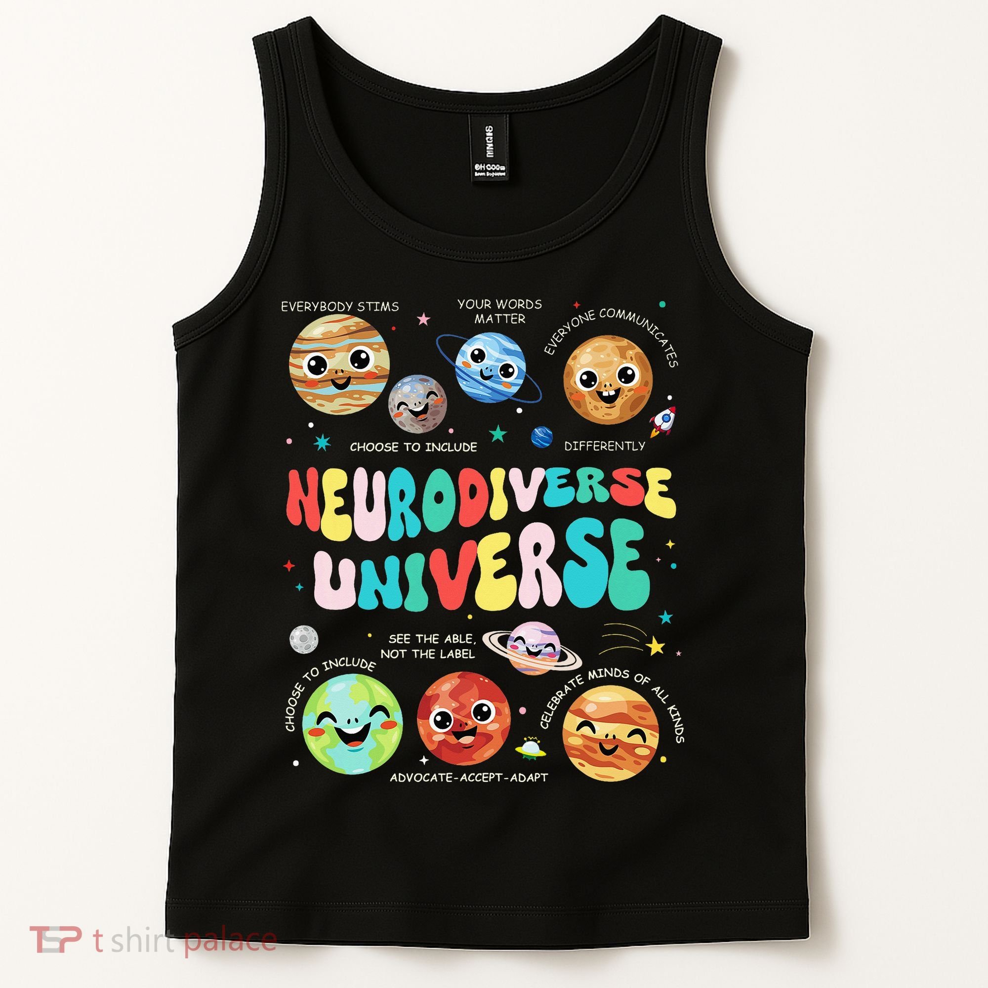 Neurodiverse Universe Neurodiversity Autism Awareness Tank Top