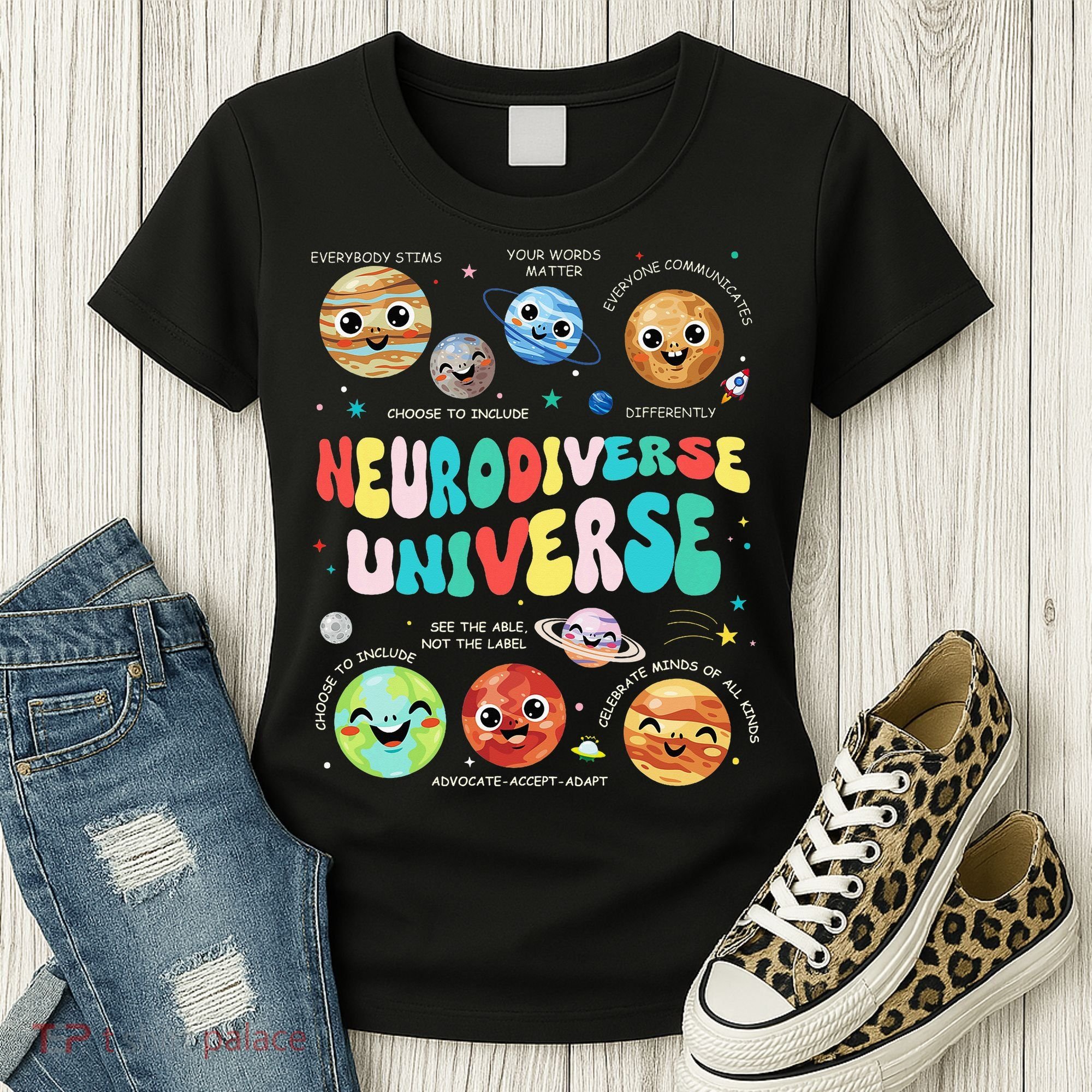 Neurodiverse Universe Neurodiversity Autism Awareness Women's T-Shirt