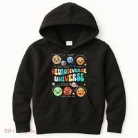 Neurodiverse Universe Neurodiversity Autism Awareness Kids Hoodie thumb 0