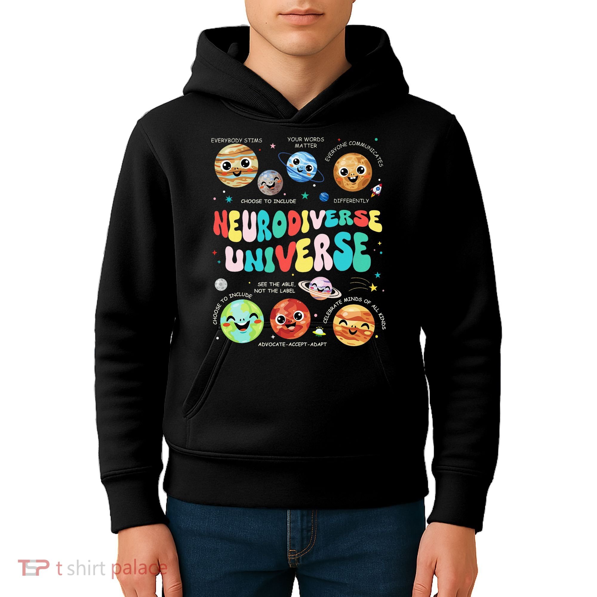 Neurodiverse Universe Neurodiversity Autism Awareness Kids Hoodie