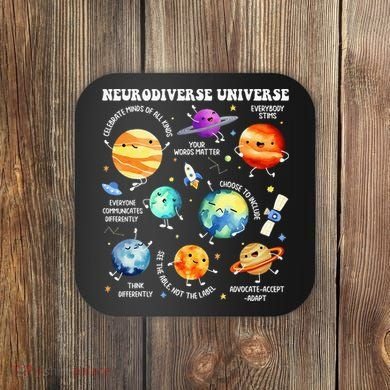 Neurodiverse Universe Neurodiversity Autism Awareness Coaster