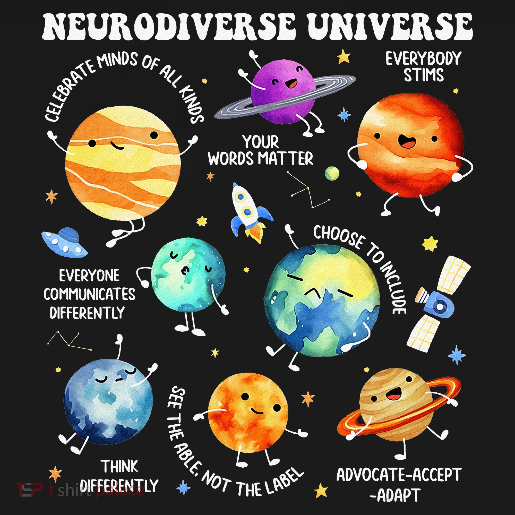 Neurodiverse Universe Neurodiversity Autism Awareness Mousepad
