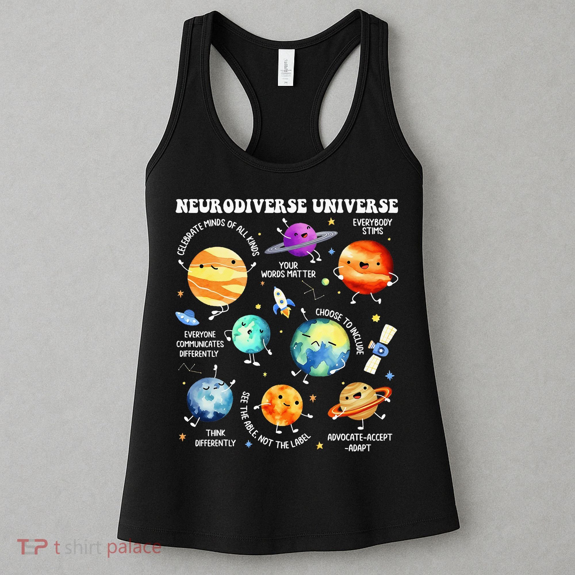 Neurodiverse Universe Neurodiversity Autism Awareness Women's Tank Top