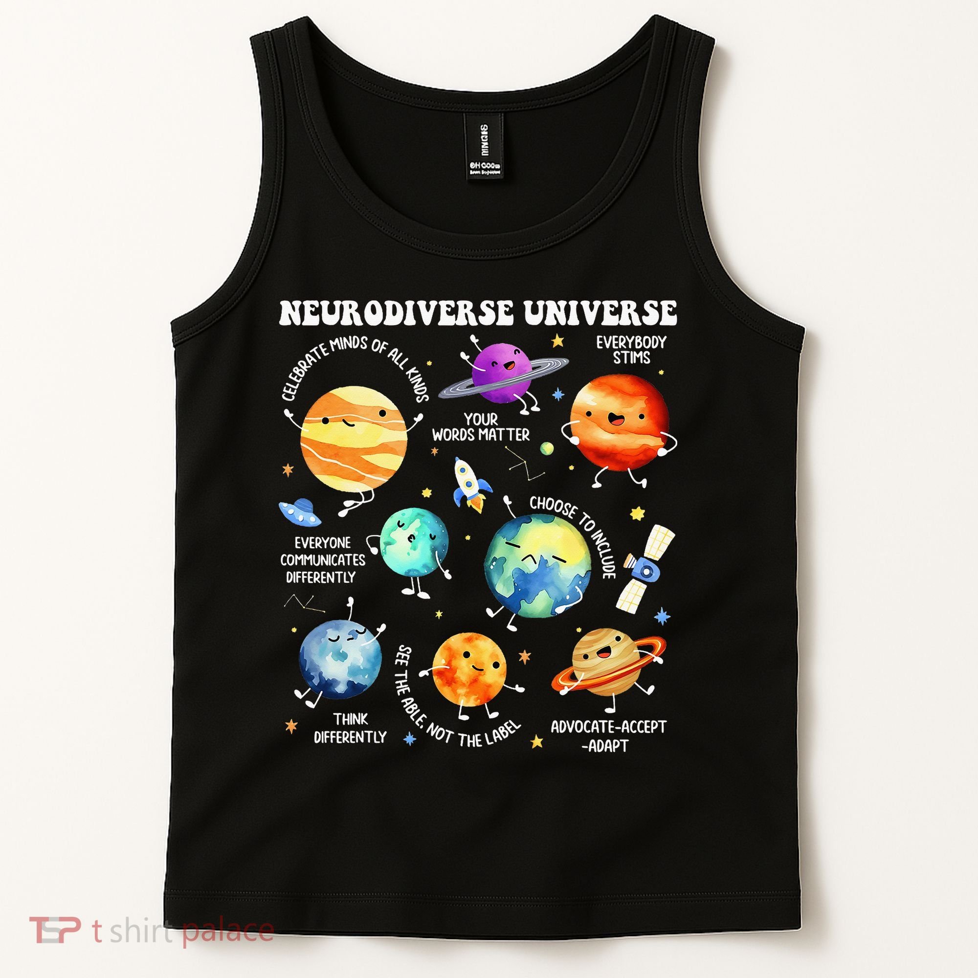 Neurodiverse Universe Neurodiversity Autism Awareness Tank Top