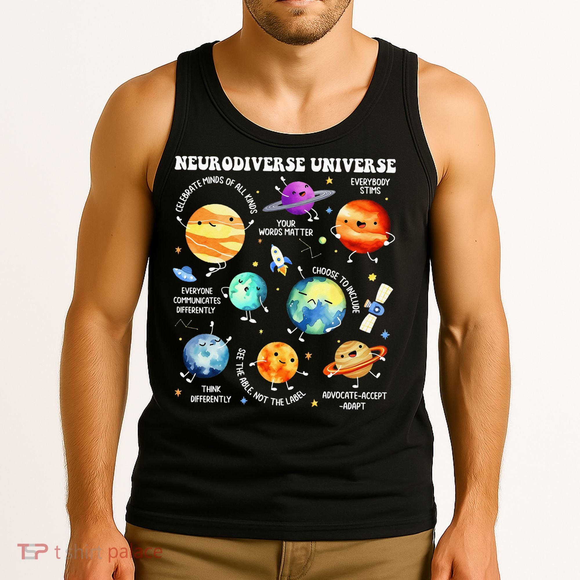 Neurodiverse Universe Neurodiversity Autism Awareness Tank Top