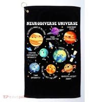 Neurodiverse Universe Neurodiversity Autism Awareness Golf Towel thumb 0