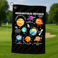 Neurodiverse Universe Neurodiversity Autism Awareness Golf Towel thumb 1