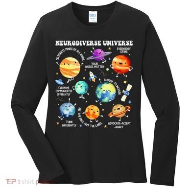 Neurodiverse Universe Neurodiversity Autism Awareness Women's Long Sleeve Shirt