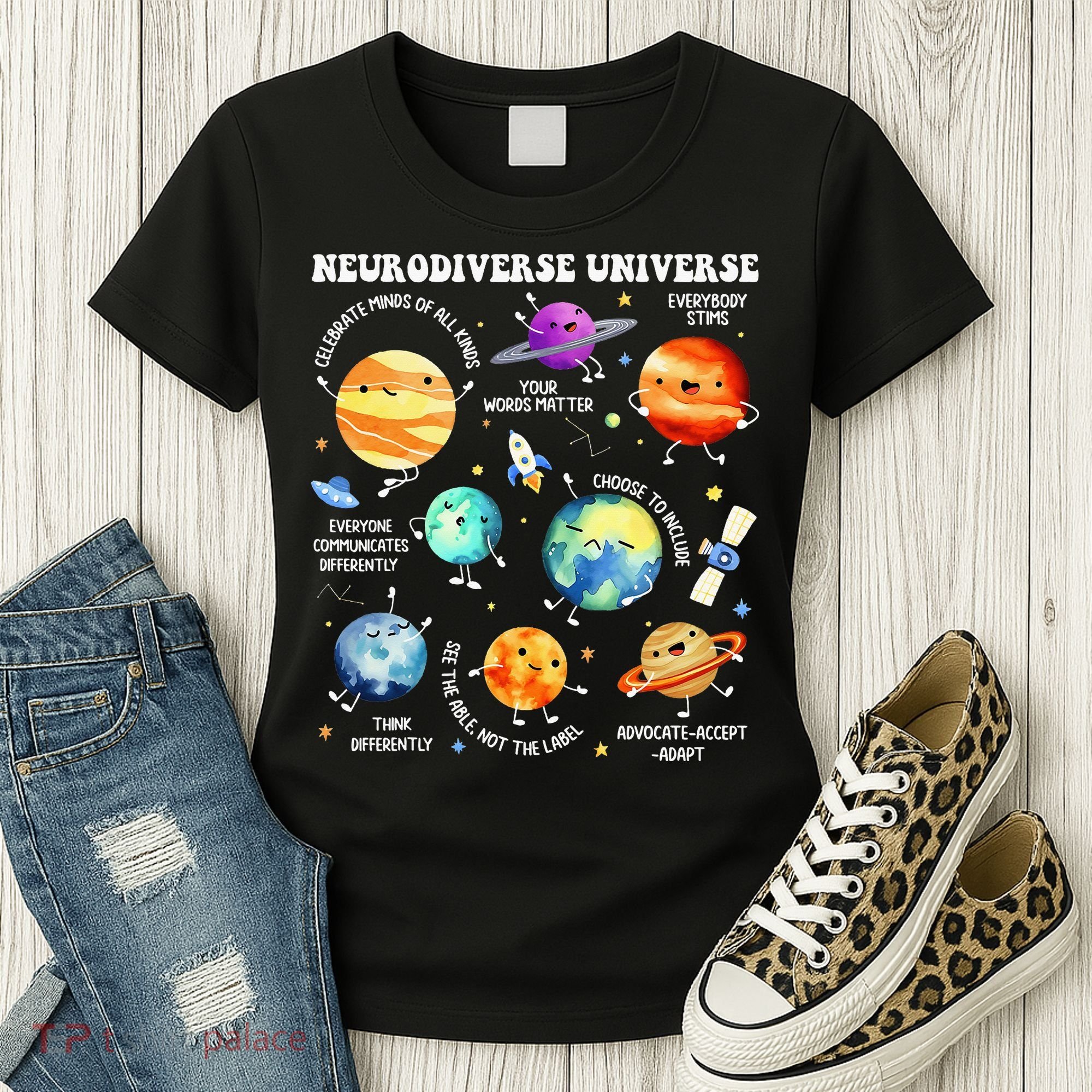 Neurodiverse Universe Neurodiversity Autism Awareness Women's T-Shirt