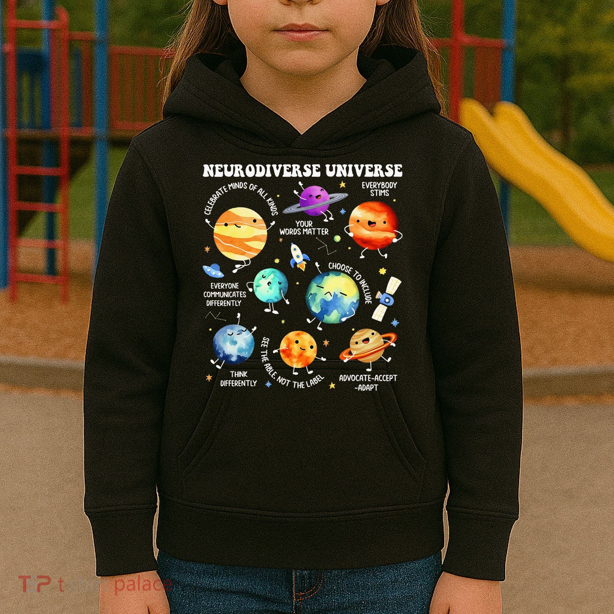Neurodiverse Universe Neurodiversity Autism Awareness Kids Hoodie