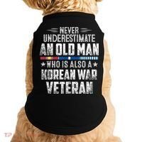 Never Underestimate OLD MAN Korean War Veteran Grandpa Doggie Tank thumb 0