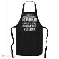 Never Underestimate OLD MAN Korean War Veteran Grandpa Apron thumb 0