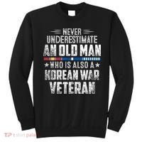 Never Underestimate OLD MAN Korean War Veteran Grandpa Sweatshirt thumb 0