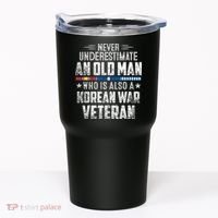 Never Underestimate OLD MAN Korean War Veteran Grandpa Tumbler thumb 0