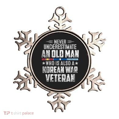 Never Underestimate OLD MAN Korean War Veteran Grandpa Ornament
