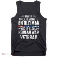 Never Underestimate OLD MAN Korean War Veteran Grandpa Tank Top thumb 0