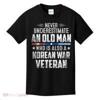 Never Underestimate OLD MAN Korean War Veteran Grandpa Kids T-Shirt thumb 0