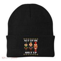 Nut Up Or Shut Up Funny & Tacky Embellished Nutcracker Xmas Beanie thumb 0