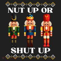 Nut Up Or Shut Up Funny & Tacky Embellished Nutcracker Xmas Beanie thumb 2