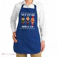 Nut Up Or Shut Up Funny & Tacky Embellished Nutcracker Xmas Apron thumb 2