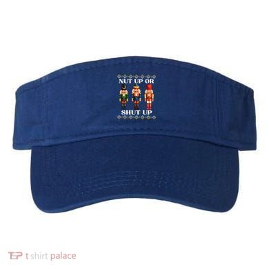 Nut Up Or Shut Up Funny & Tacky Embellished Nutcracker Xmas Visor