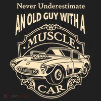 Never Underestimate Old Guy With A Muscle Car Classic Cars Gift Beanie thumb 2